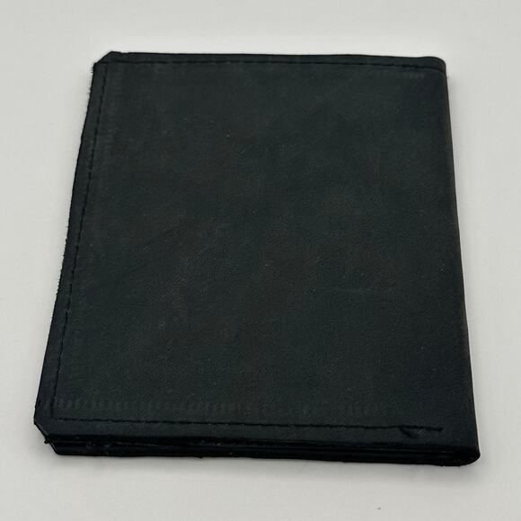 Minimalist Handmade Oaxaca Charcoal Gray Suede Leather Slim Cardholder Wallet - Picture 5 of 10